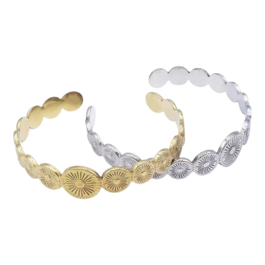 Margot Stainless Steel 18k Gold Plated Cuff Bangle