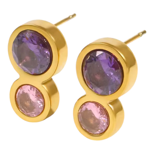 Violet Blush Duo Studs