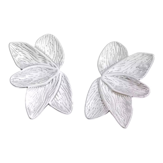 Golden Petal Statement Earrings
