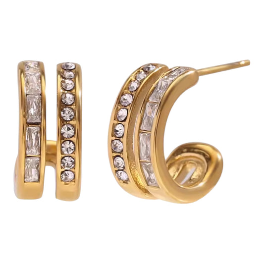 Viva Luxe Stud Huggies