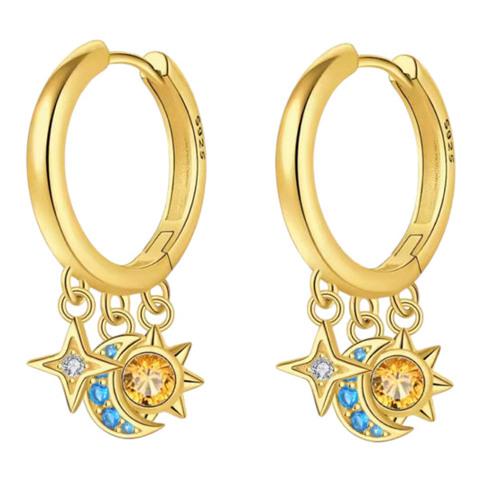 Celestial Huggie Earrings